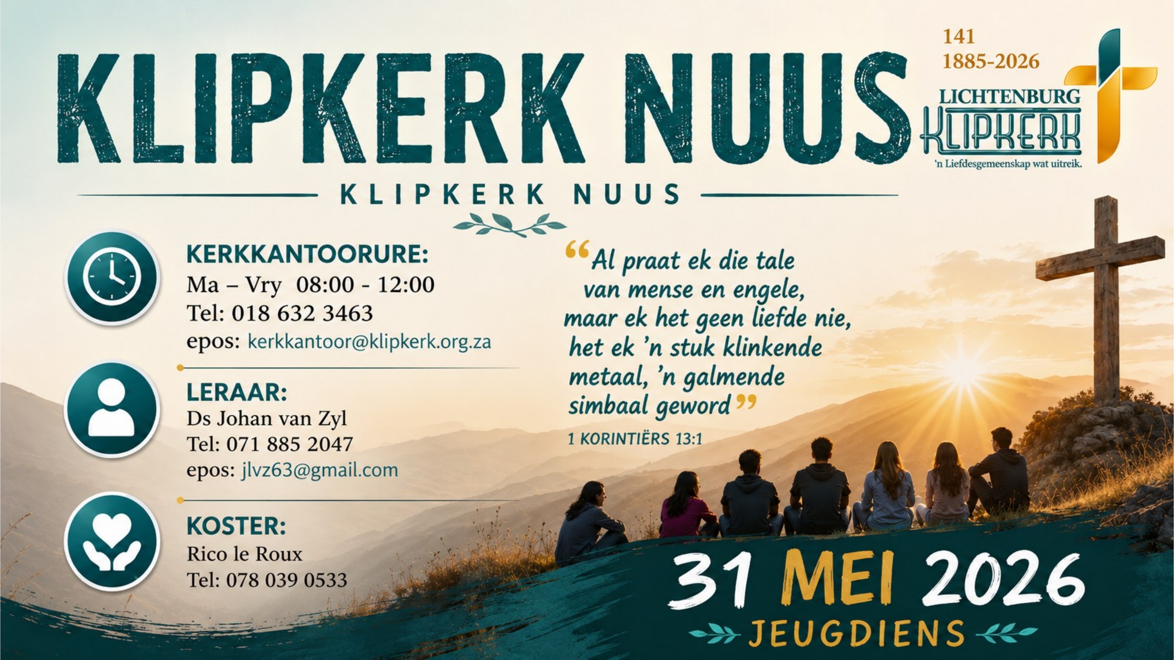 Weeknuus Lichtenburg N G Klipkerk, afkondigings